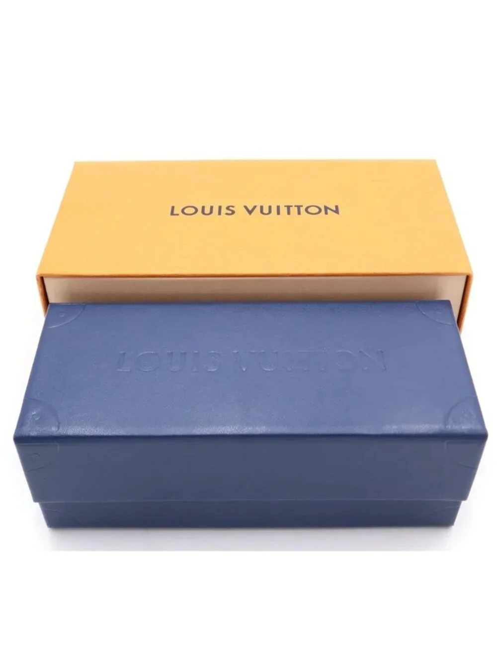 Louis Vuitton LV Logo Outer Super Sunglasses Acetate Blue Black Eyewear